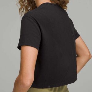 Lululemon Ribbed Modal-Cotton T-Shirt in Black